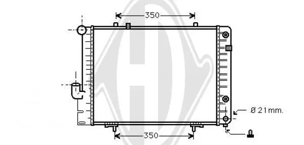 Handler.Part Radiator, engine cooling DIEDERICHS DCM2330 1