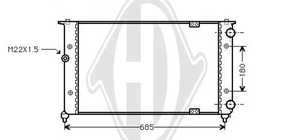 Handler.Part Radiator, engine cooling DIEDERICHS DCM2419 1