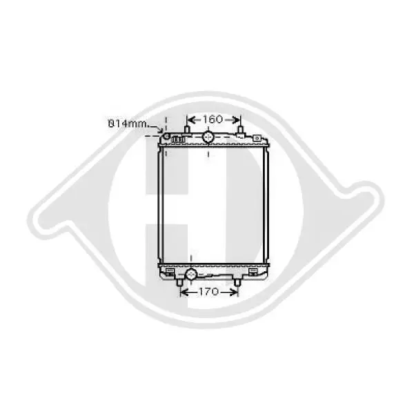 Handler.Part Radiator, engine cooling DIEDERICHS DCM3271 1