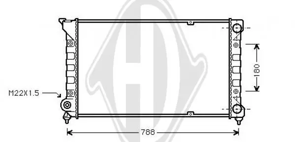 Handler.Part Radiator, engine cooling DIEDERICHS DCM3387 1