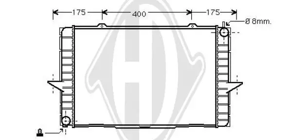 Handler.Part Radiator, engine cooling DIEDERICHS DCM3515 1