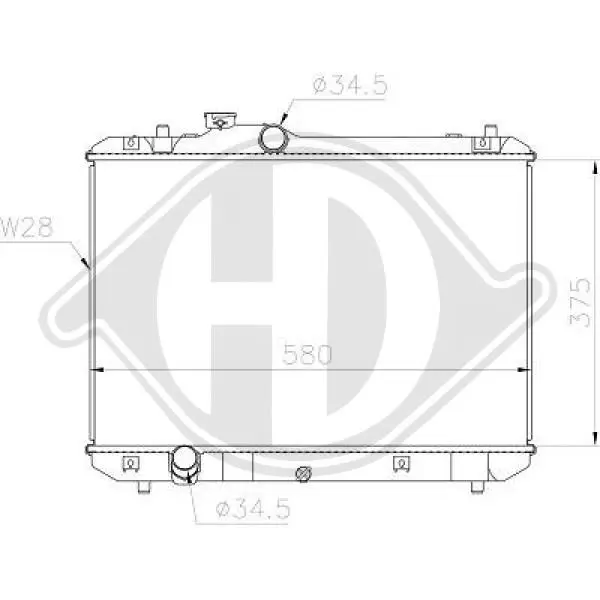 Handler.Part Radiator, engine cooling DIEDERICHS DCM3101 1