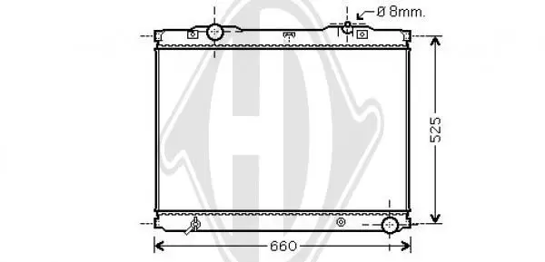 Handler.Part Radiator, engine cooling DIEDERICHS DCM3767 1