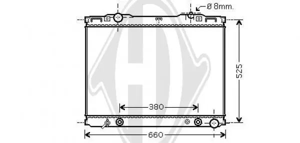 Handler.Part Radiator, engine cooling DIEDERICHS DCM3803 1