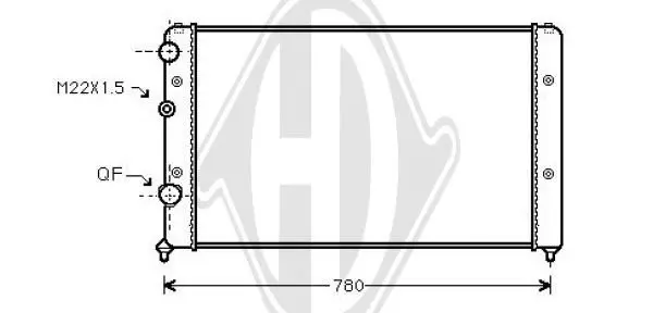 Handler.Part Radiator, engine cooling DIEDERICHS DCM3416 1