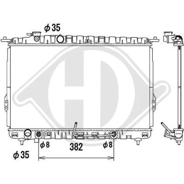 Handler.Part Radiator, engine cooling DIEDERICHS DCM3672 1