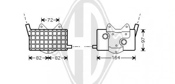 Handler.Part Oil cooler, engine oil DIEDERICHS DCO1036 1