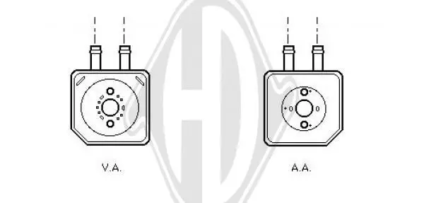 Handler.Part Oil cooler, engine oil DIEDERICHS DCO1065 1