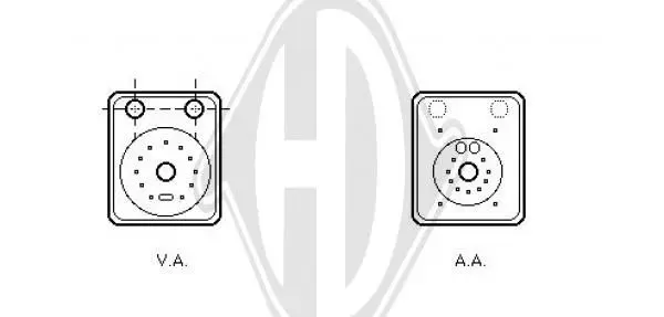 Handler.Part Oil cooler, engine oil DIEDERICHS DCO1066 1