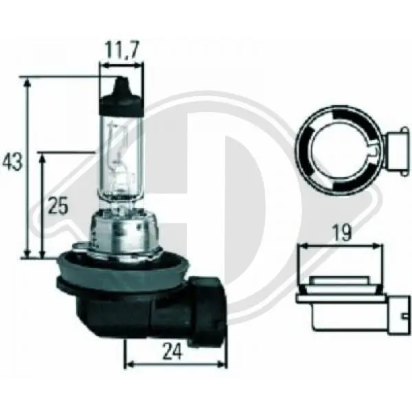 Handler.Part Bulb, cornering light DIEDERICHS LID10038 1