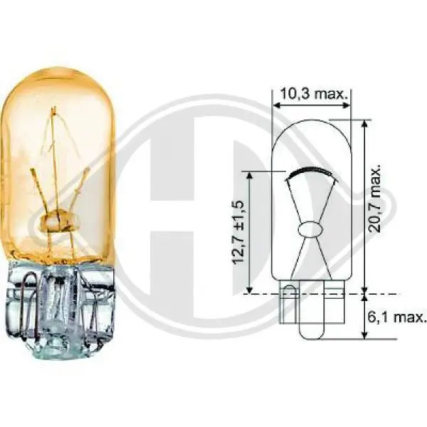 Handler.Part Bulb, interior light DIEDERICHS LID10079 1