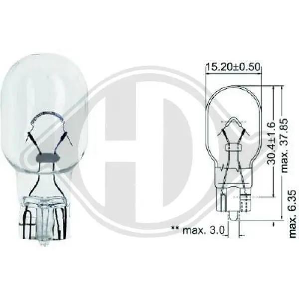 Handler.Part Bulb, auxiliary stop light DIEDERICHS LID10089 1