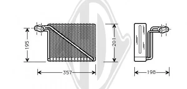 Handler.Part Evaporator, air conditioning DIEDERICHS DCV1007 1