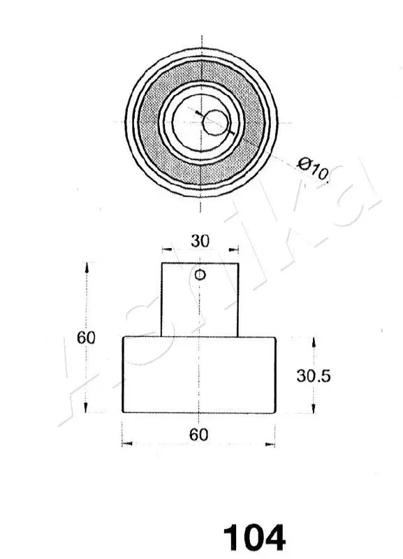 Handler.Part Tensioner, timing belt ASHIKA 4501104 2