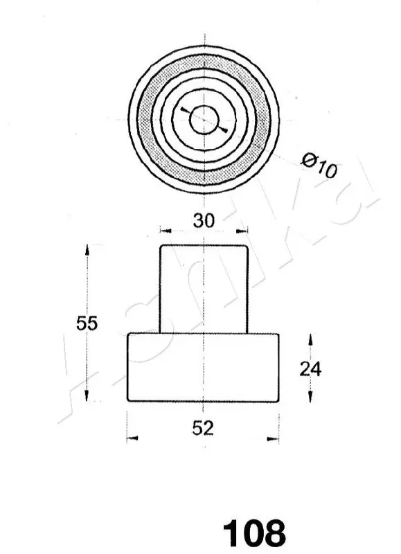 Handler.Part Tensioner, timing belt ASHIKA 4501108 2