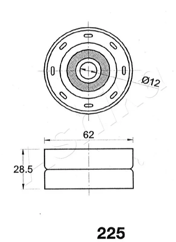 Handler.Part Tensioner, timing belt ASHIKA 4502225 2