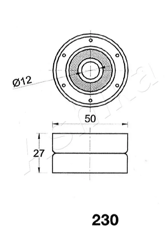 Handler.Part Tensioner, timing belt ASHIKA 4502230 2