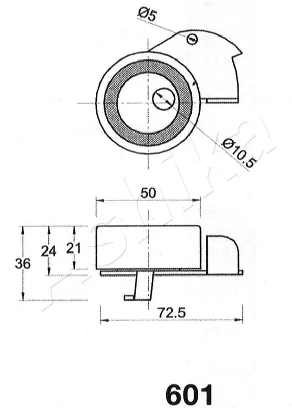 Handler.Part Tensioner, timing belt ASHIKA 4506601 2