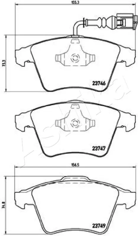 Handler.Part Brake pad set, disc brake ASHIKA 5001162 1