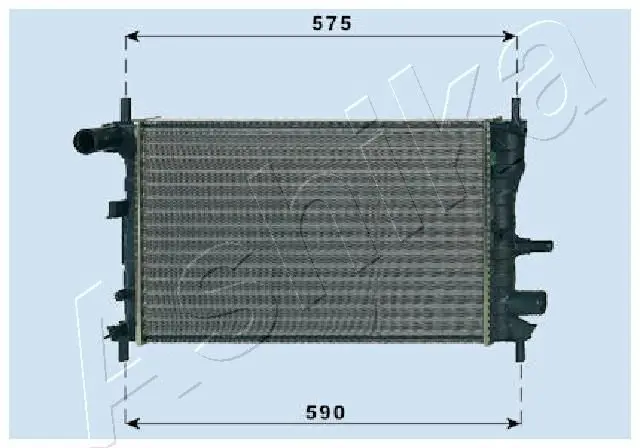 Handler.Part Radiator, engine cooling ASHIKA RDA053062 1