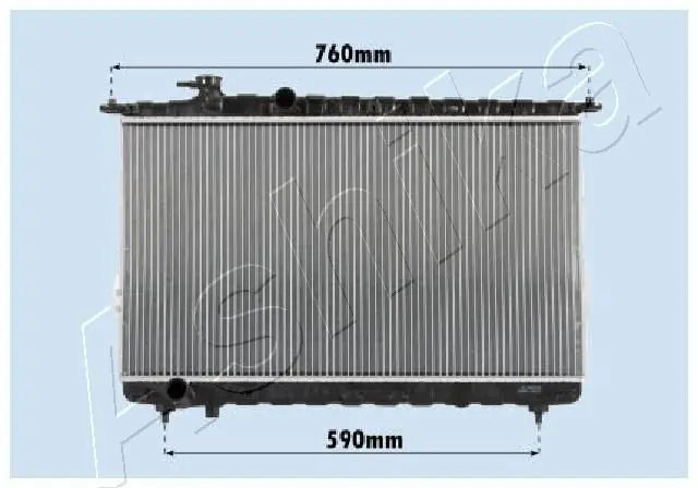 Handler.Part Radiator, engine cooling ASHIKA RDA283095 1