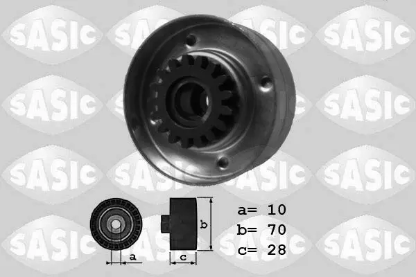 Handler.Part Deflection/guide pulley, v-ribbed belt SASIC 1624023 1