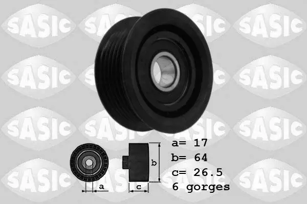 Handler.Part Deflection/guide pulley, v-ribbed belt SASIC 1626040 1