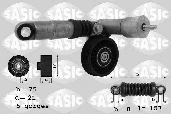 Handler.Part Belt tensioner, v-ribbed belt SASIC 1626047 1