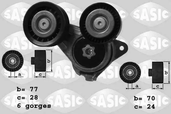 Handler.Part Belt tensioner, v-ribbed belt SASIC 1626083 1