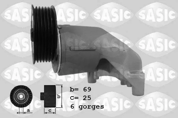 Handler.Part Belt tensioner, v-ribbed belt SASIC 1626098 1