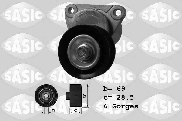 Handler.Part Belt tensioner, v-ribbed belt SASIC 1626102 1