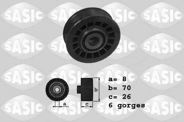 Handler.Part Deflection/guide pulley, v-ribbed belt SASIC 1626143 1