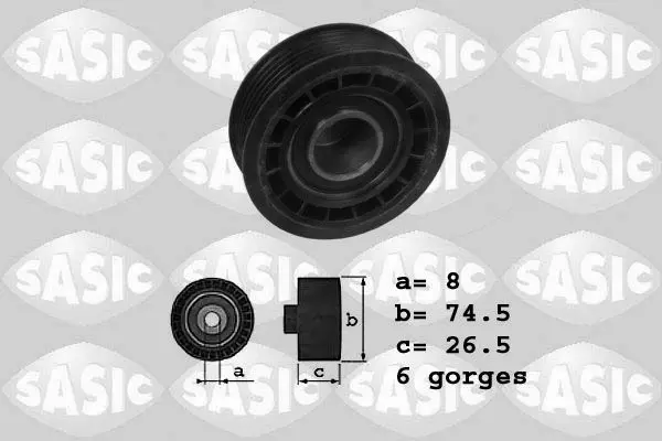 Handler.Part Deflection/guide pulley, v-ribbed belt SASIC 1626152 1