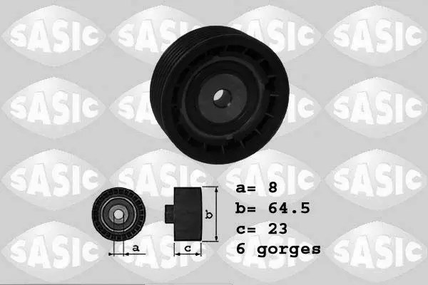 Handler.Part Deflection/guide pulley, v-ribbed belt SASIC 1626155 1