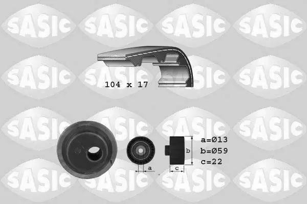 Handler.Part Timing belt set SASIC 1750022 1