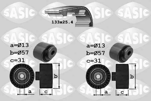 Handler.Part Timing belt set SASIC 1750031 1