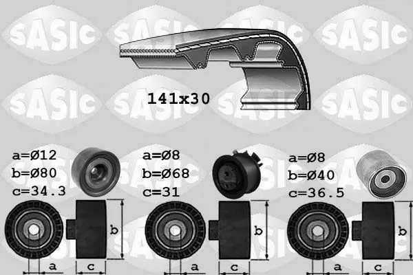 Handler.Part Timing belt set SASIC 1756044 1