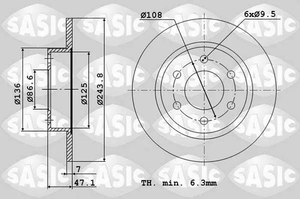 Handler.Part Brake disc SASIC 2004240J 1