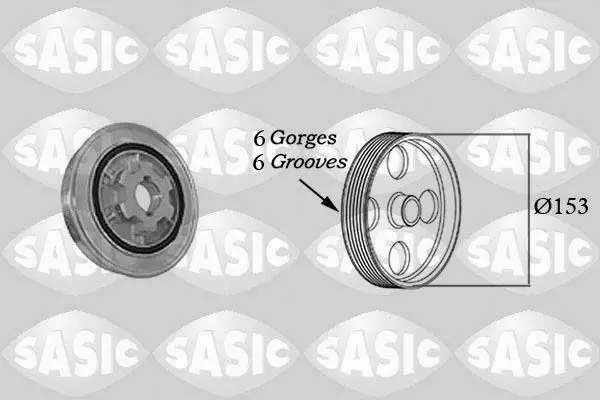 Handler.Part Belt pulley, crankshaft SASIC 2150023 1