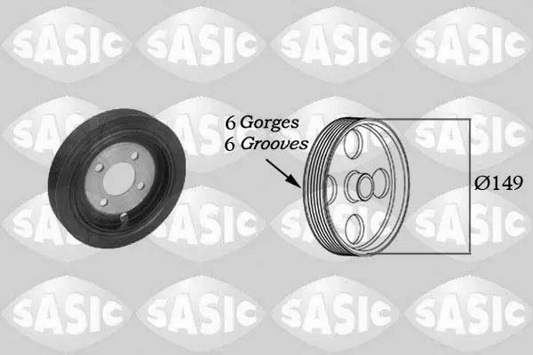 Handler.Part Belt pulley, crankshaft SASIC 2150031 1