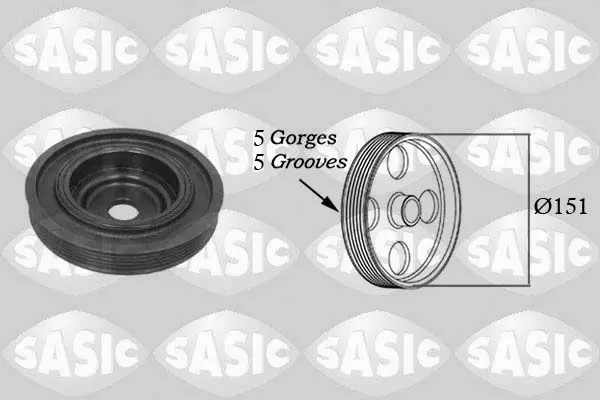 Handler.Part Belt pulley, crankshaft SASIC 2154008 1