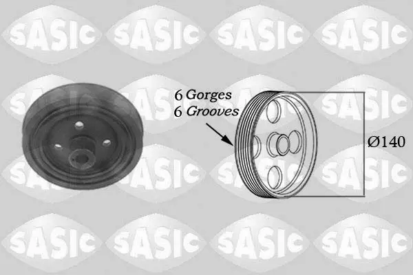 Handler.Part Belt pulley, crankshaft SASIC 2156005 1