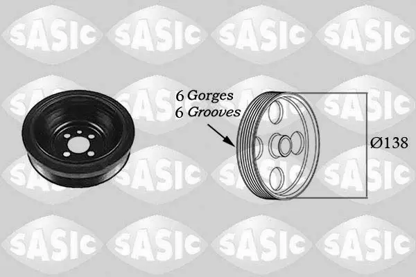 Handler.Part Belt pulley, crankshaft SASIC 2156021 1