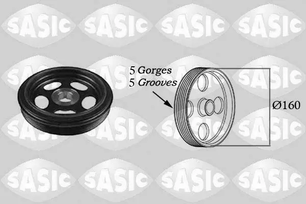 Handler.Part Belt pulley, crankshaft SASIC 2156023 1