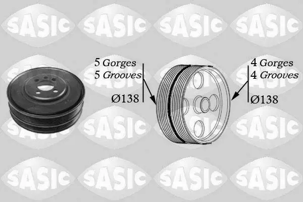 Handler.Part Belt pulley, crankshaft SASIC 2156027 1