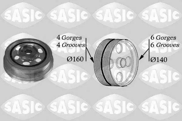 Handler.Part Belt pulley, crankshaft SASIC 2156030 1