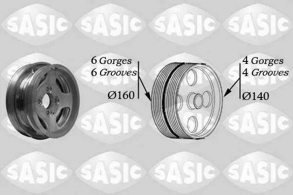 Handler.Part Belt pulley, crankshaft SASIC 2156037 1