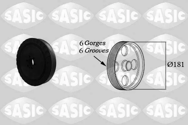 Handler.Part Belt pulley, crankshaft SASIC 2156039 1