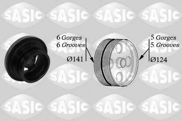 Handler.Part Belt pulley, crankshaft SASIC 2156047 1