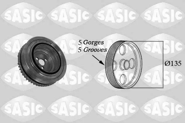 Handler.Part Belt pulley, crankshaft SASIC 2156052 1